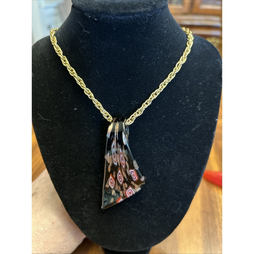 Vintage Glass Pendants Lot 2 Necklace Chili‎ Pepper Swirl